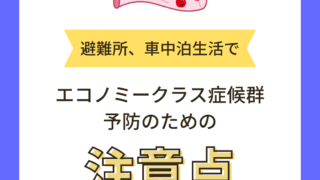 避難所でのエコノミークラス症候群について知って欲しい注意点 令和6年能登半島地震